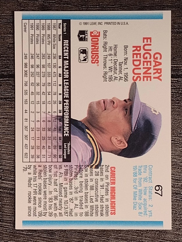 1992 Donruss #67 Gary Redus
