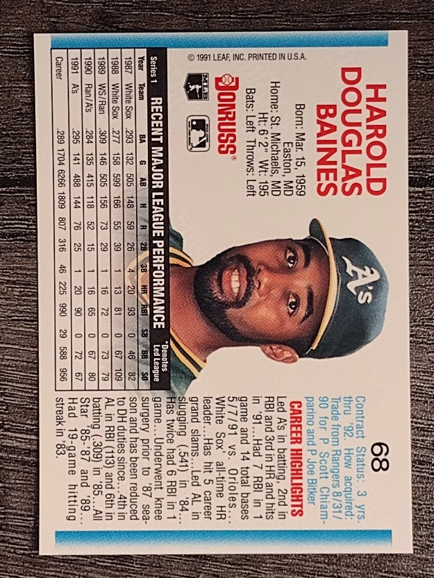 1992 Donruss #68 Harold Baines