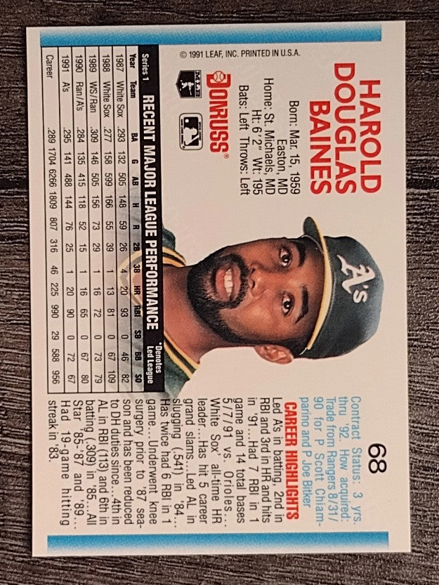 1992 Donruss #68 Harold Baines