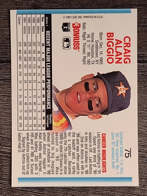 1992 Donruss #75 Craig Biggio