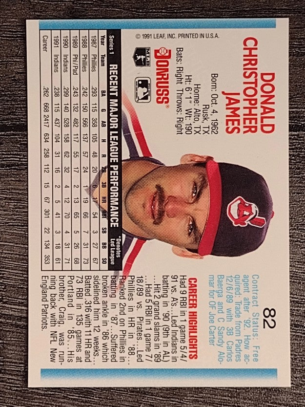 1992 Donruss #82 Chris James
