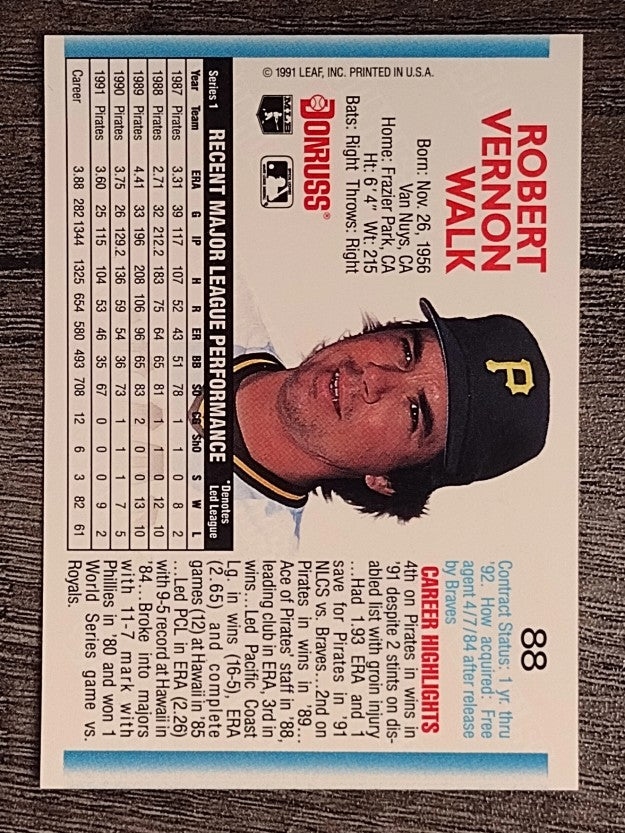 1992 Donruss #88 Bob Walk