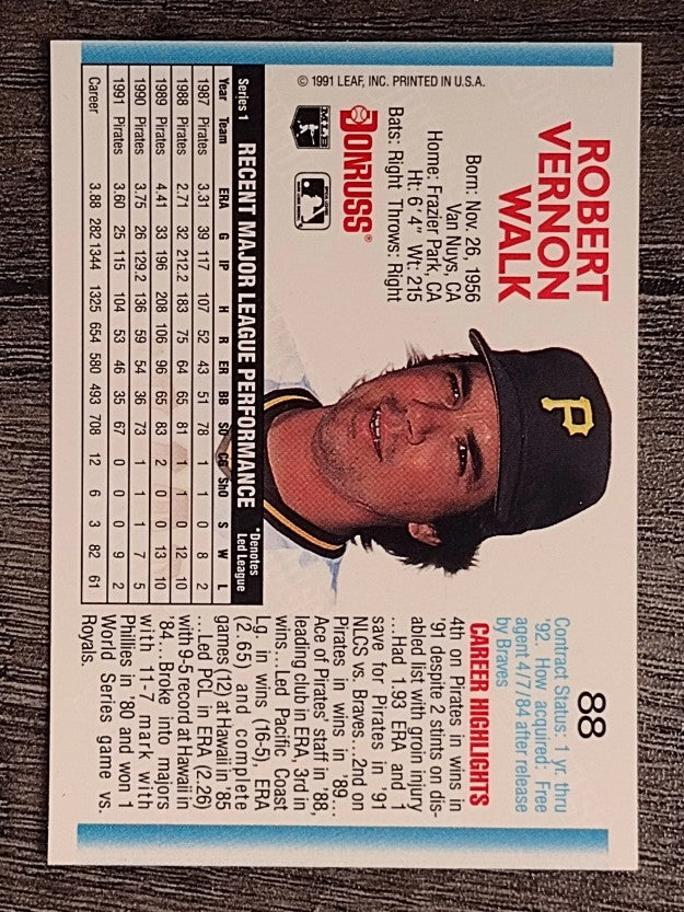 1992 Donruss #88 Bob Walk