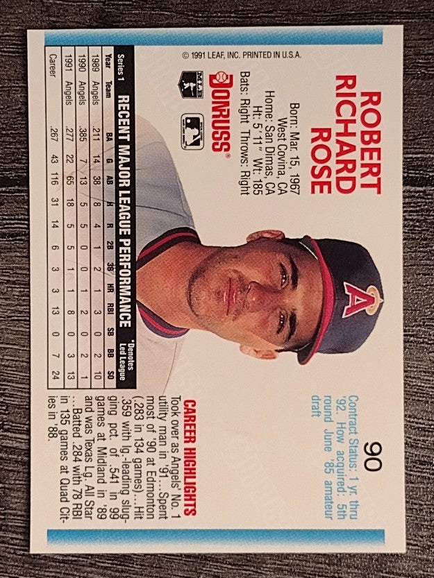 1992 Donruss #90 Bobby Rose