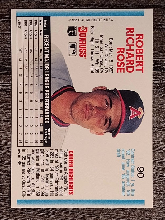 1992 Donruss #90 Bobby Rose