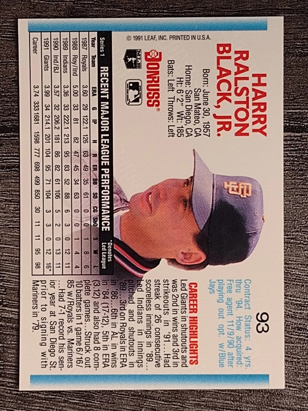 1992 Donruss #93 Bud Black