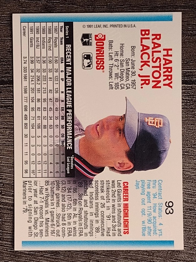 1992 Donruss #93 Bud Black