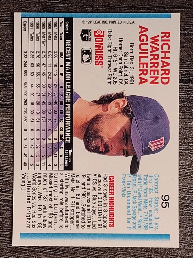 1992 Donruss #95 Rick Aguilera