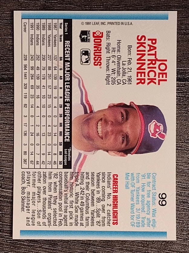 1992 Donruss #99 Joel Skinner