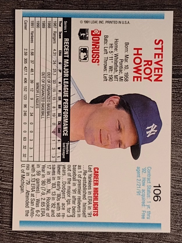 1992 Donruss #106 Steve Howe