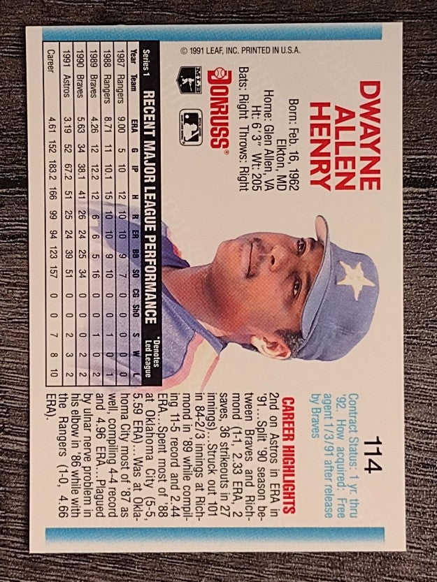 1992 Donruss #114 Dwayne Henry