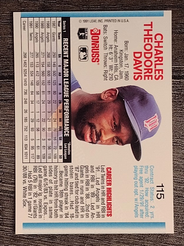 1992 Donruss #115 Chili Davis