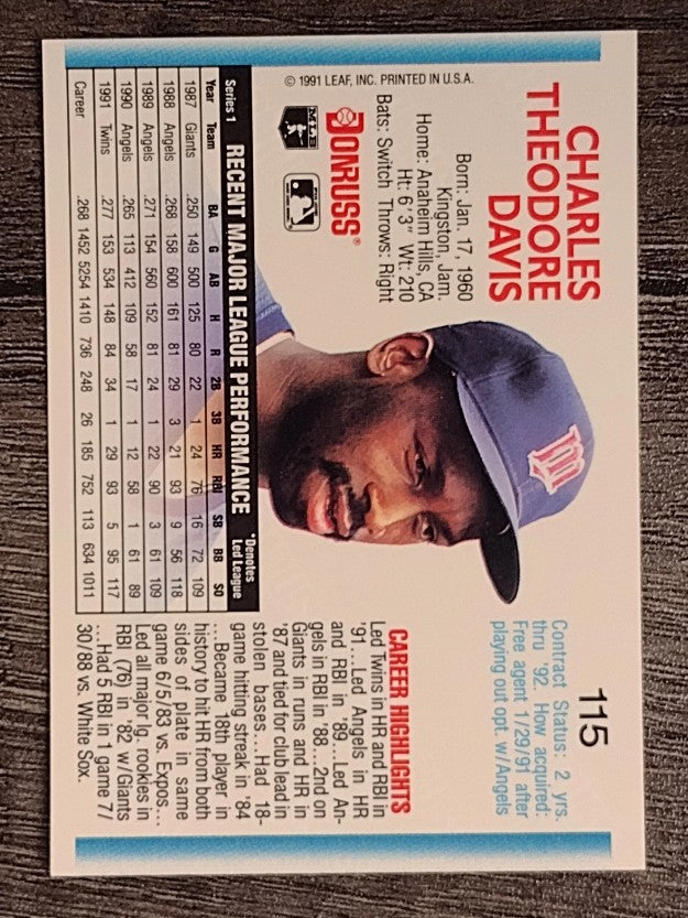 1992 Donruss #115 Chili Davis