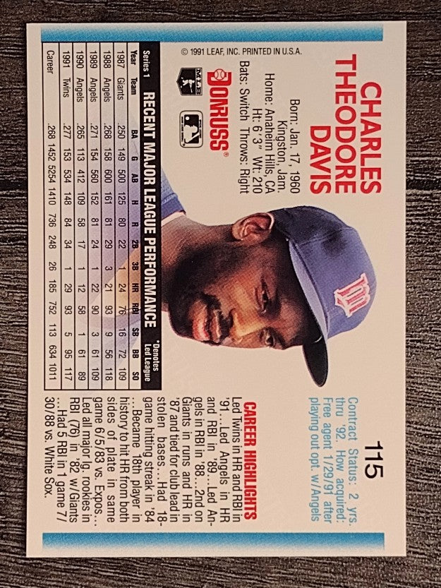 1992 Donruss #115 Chili Davis