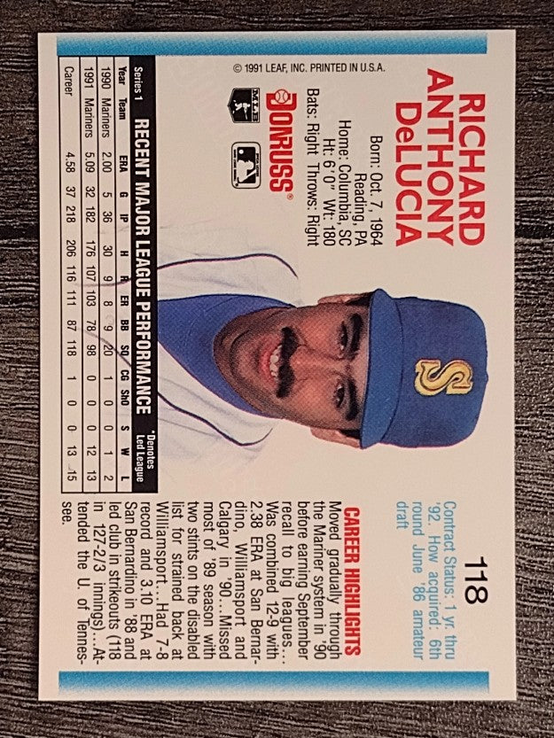 1992 Donruss #118 Rich DeLucia