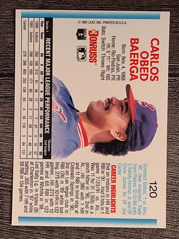 1992 Donruss #120 Carlos Baerga