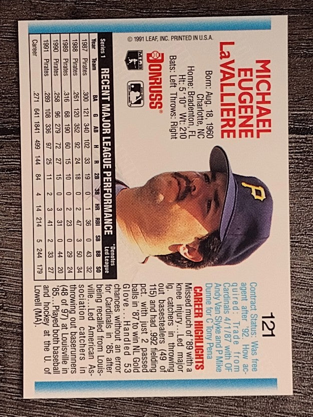 1992 Donruss #121 Mike LaValliere
