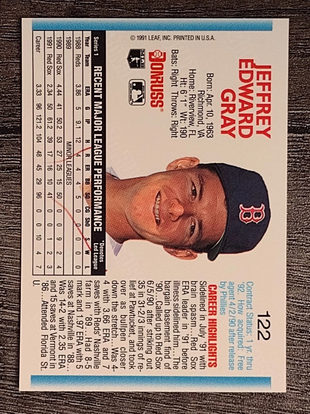 1992 Donruss #122 Jeff Gray