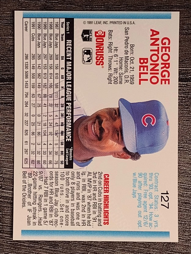 1992 Donruss #127 George Bell