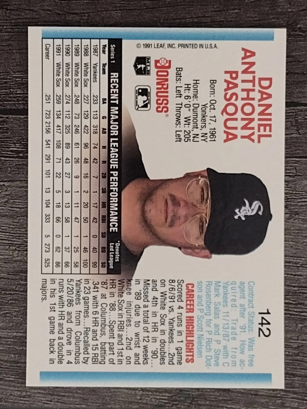 1992 Donruss #142 Dan Pasqua