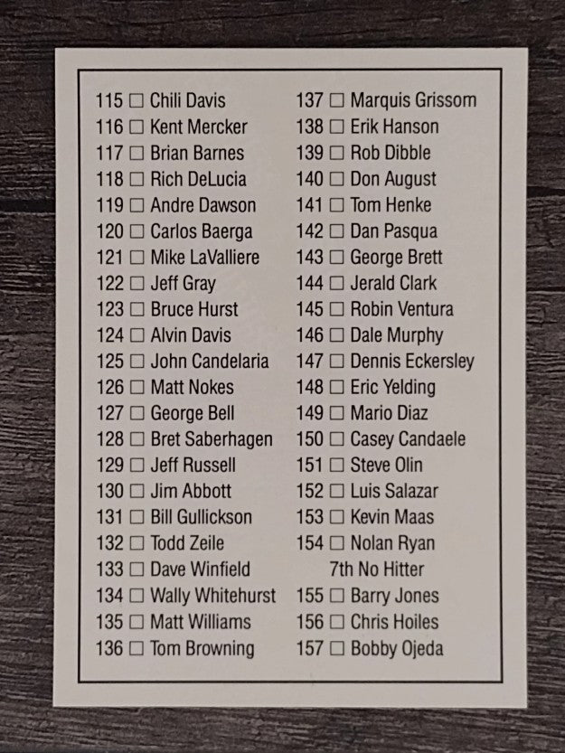 1992 Donruss #160 Checklist 80-157