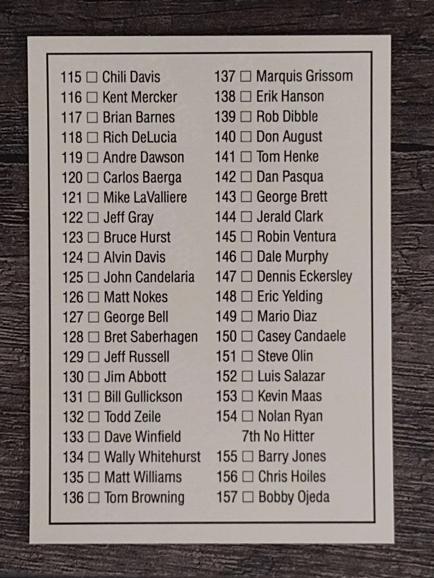 1992 Donruss #160 Checklist 80-157
