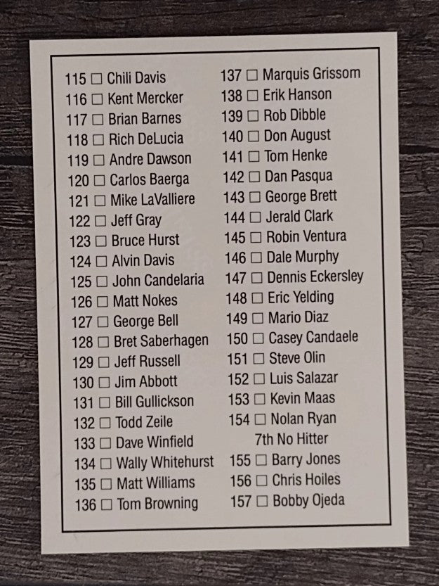 1992 Donruss #160 Checklist 80-157
