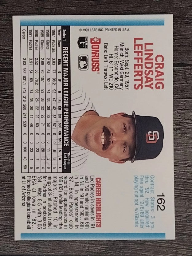 1992 Donruss #162 Craig Lefferts