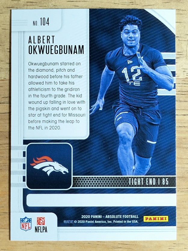 2020 Absolute Retail #104 Albert Okwuegbunam