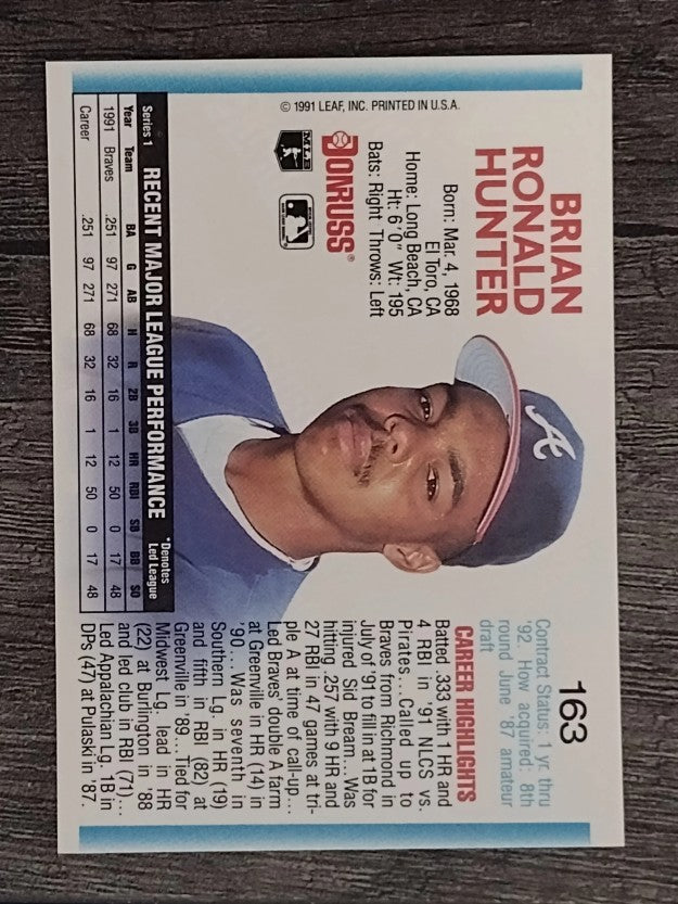 1992 Donruss #163 Brian Hunter