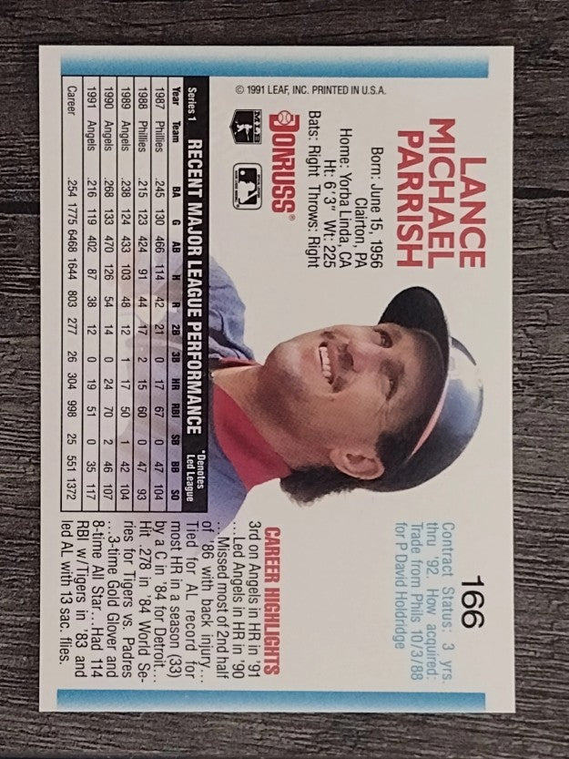 1992 Donruss #166 Lance Parrish