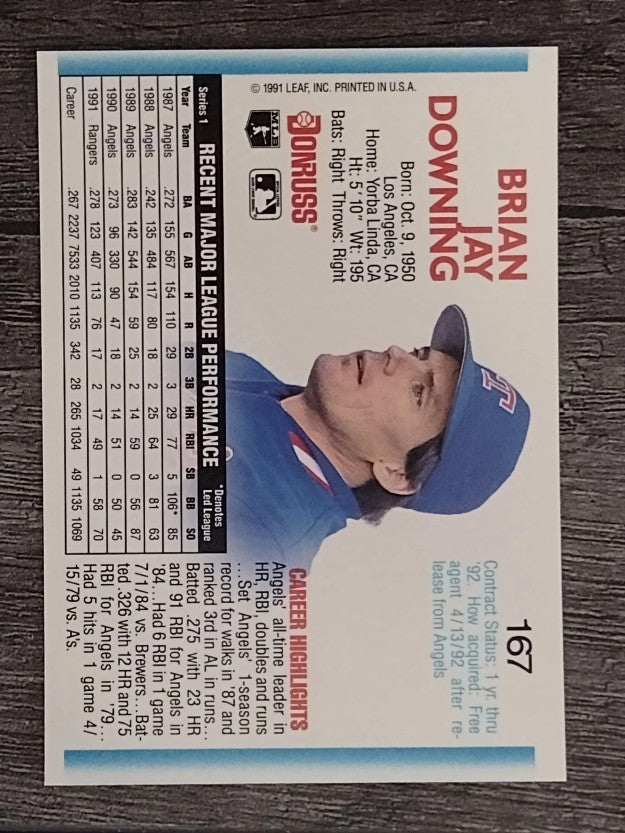 1992 Donruss #167 Brian Downing