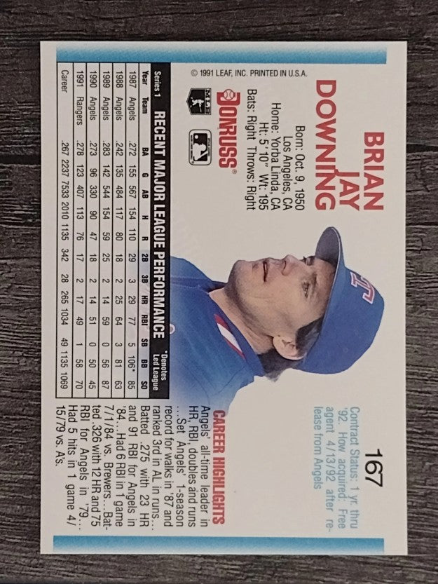 1992 Donruss #167 Brian Downing
