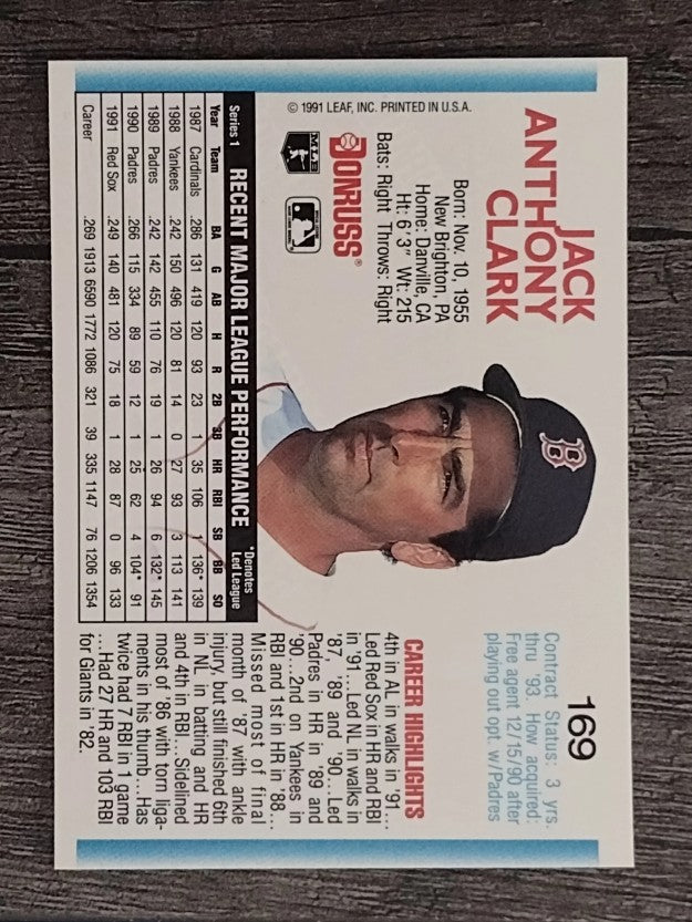 1992 Donruss #169 Jack Clark