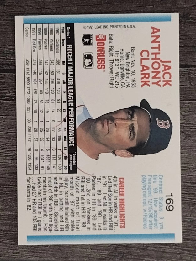 1992 Donruss #169 Jack Clark