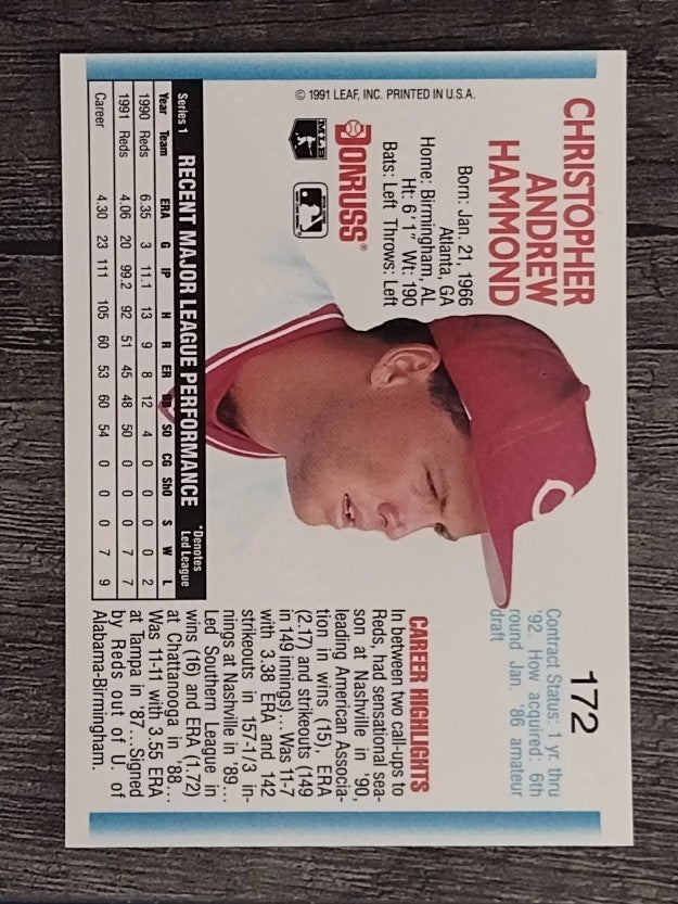 1992 Donruss #172 Chris Hammond