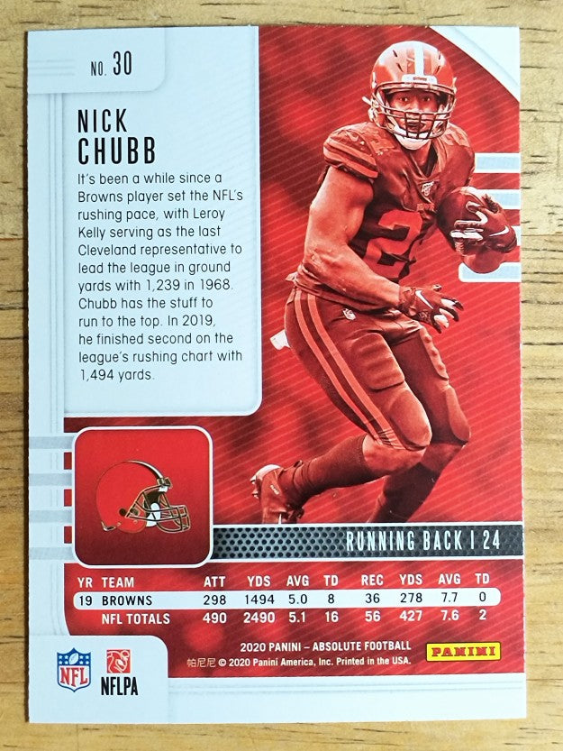2020 Absolute Retail #30 Nick Chubb