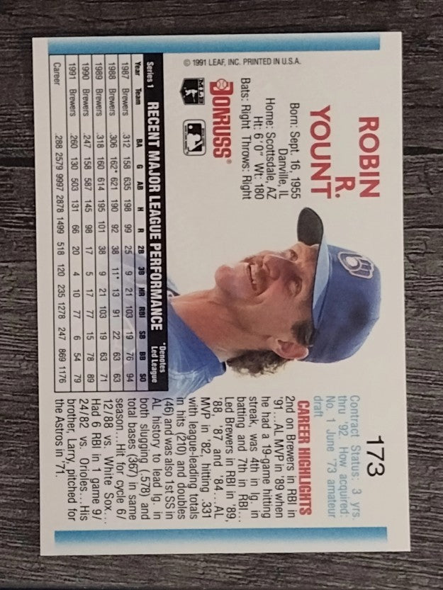 1992 Donruss #173 Robin Yount