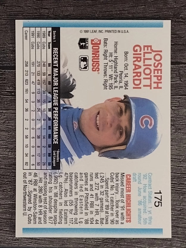 1992 Donruss #175 Joe Girardi