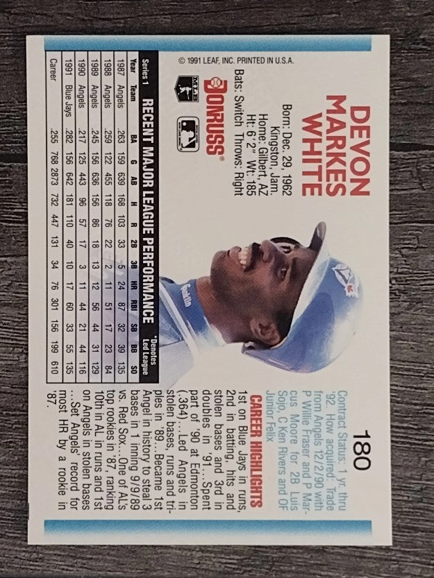 1992 Donruss #180 Devon White