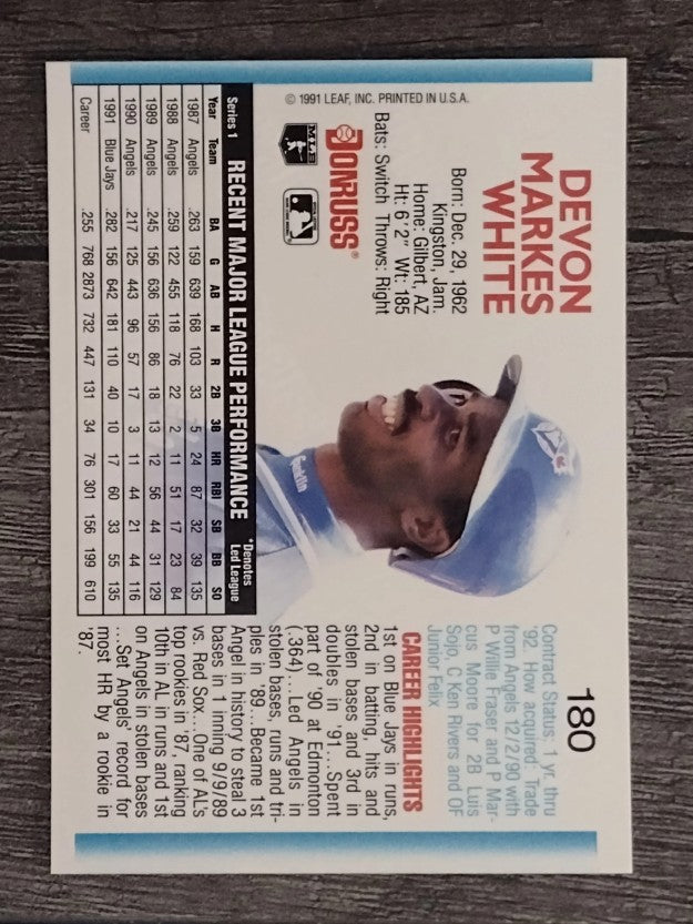 1992 Donruss #180 Devon White