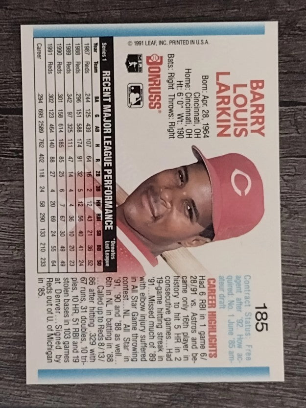 1992 Donruss #185 Barry Larkin