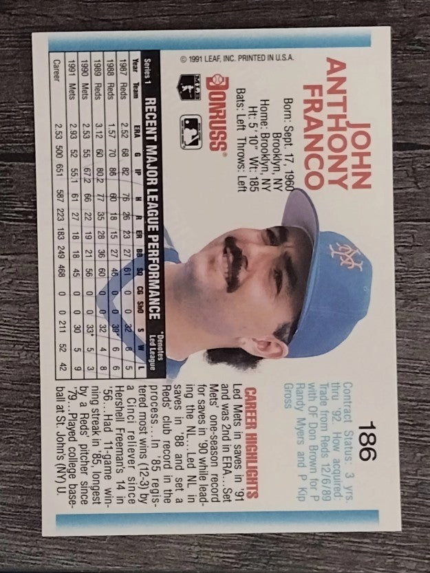 1992 Donruss #186 John Franco