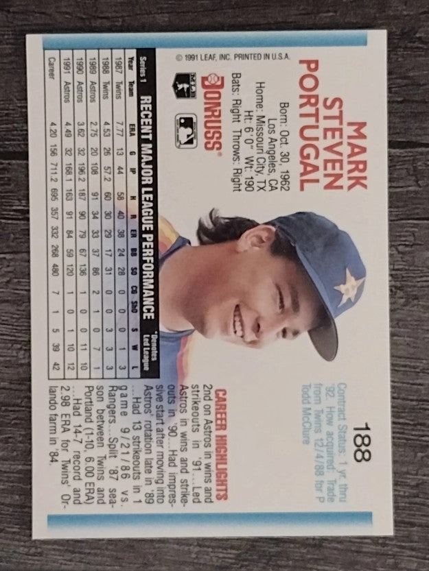 1992 Donruss #188 Mark Portugal