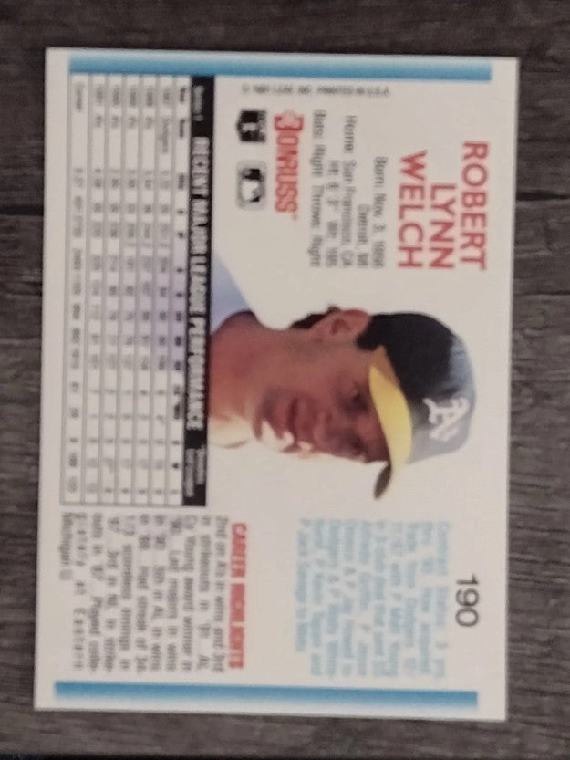 1992 Donruss #190 Bob Welch