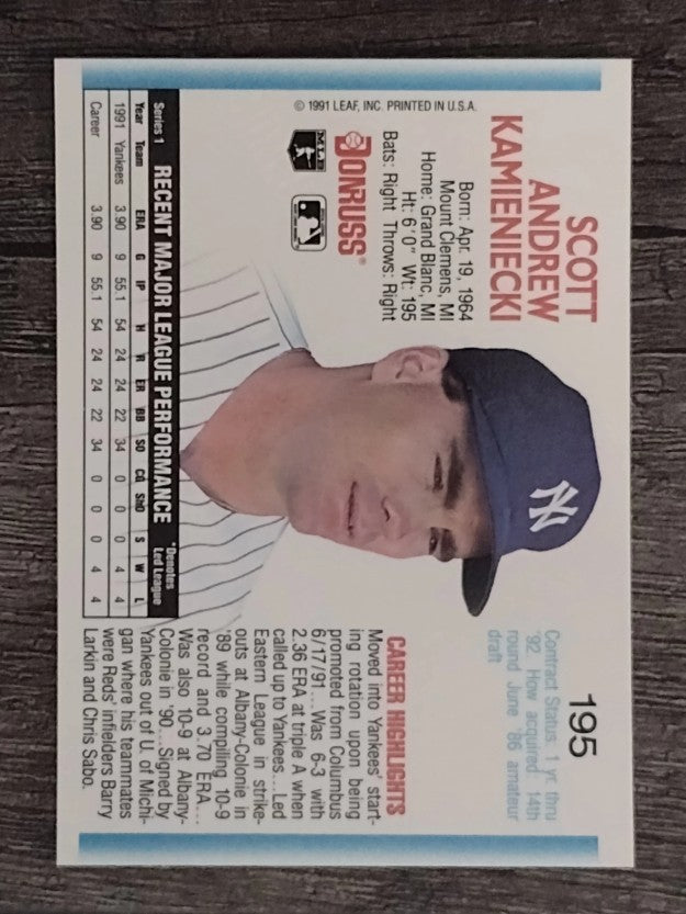 1992 Donruss #195 Scott Kamieniecki