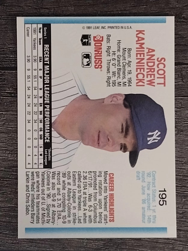1992 Donruss #195 Scott Kamieniecki