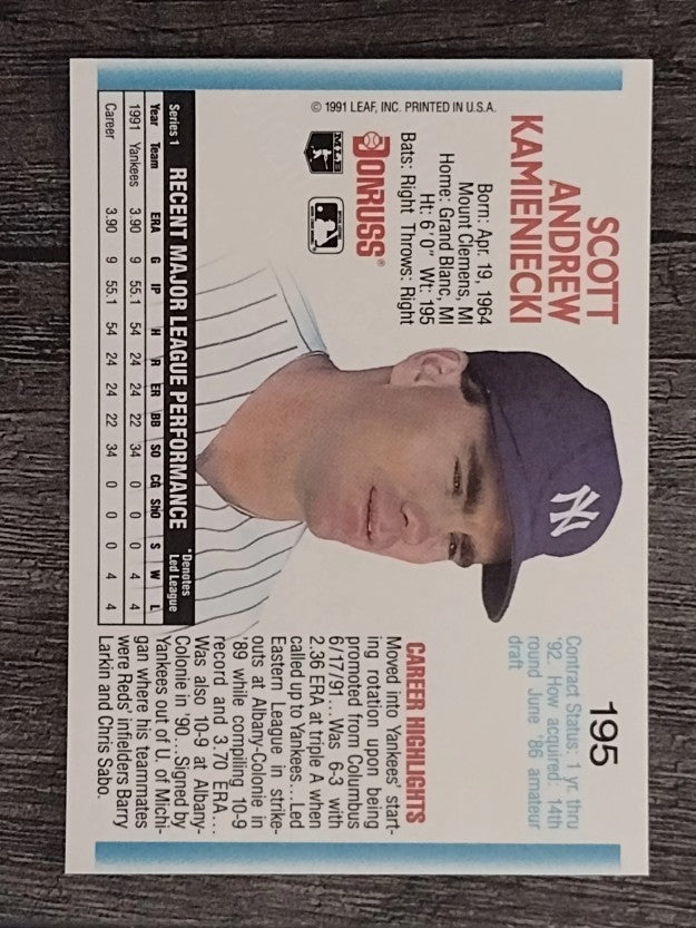 1992 Donruss #195 Scott Kamieniecki