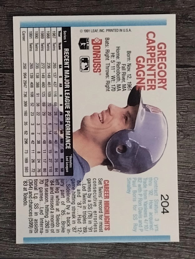 1992 Donruss #204 Greg Gagne