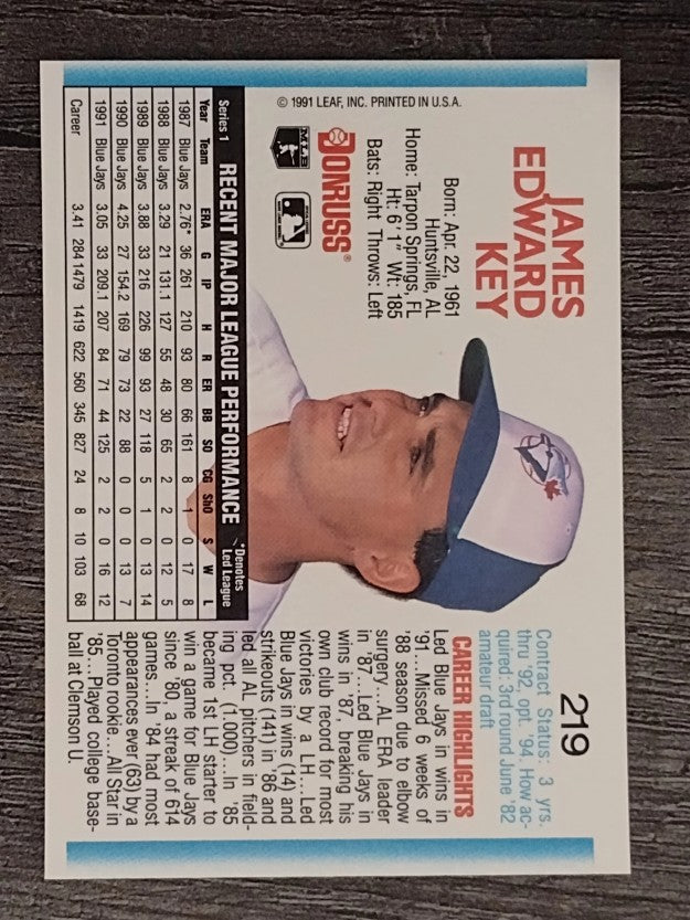 1992 Donruss #219 Jimmy Key
